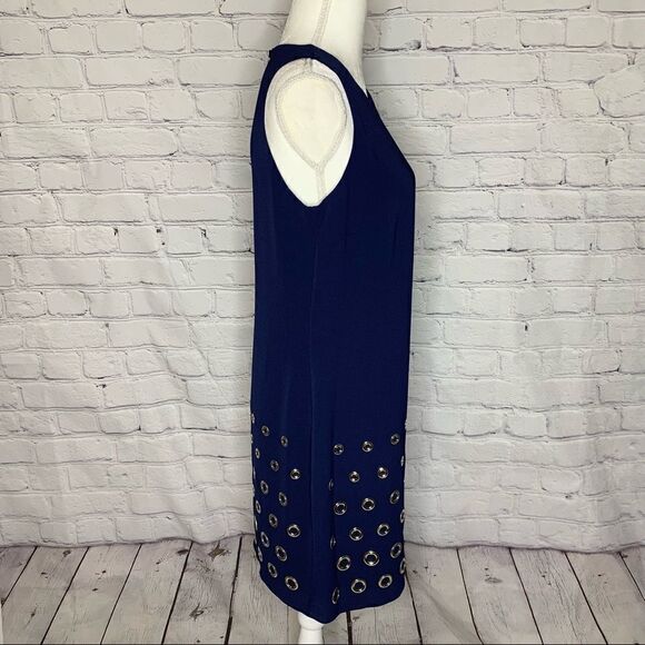 Michael Kors Navy grommet lined sleeveless dress - Picture 4 of 10